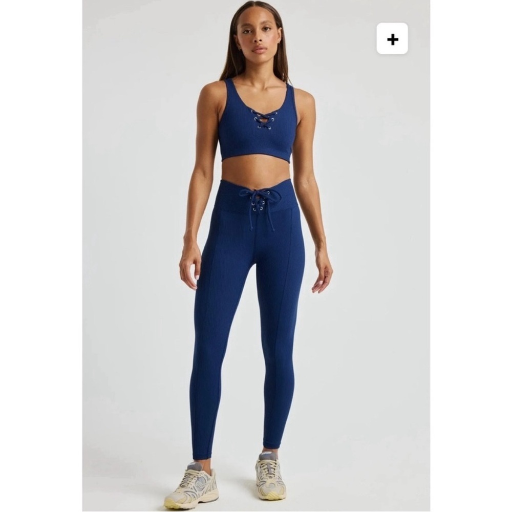 NEW YEAR OF OURS ribbed football leggings in navy Size M